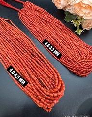 Natural coral round beads 3.5-4.0 MM 4.5-5.0MM Approx certified beads from Mediterranean coral beads