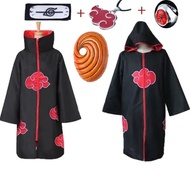 Akatsuki Uchiha Tobi Obito Akatsuki Cosplay Costume Cloak Mask Halloween Man Woman Cosplay Costume A
