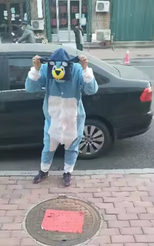 Hot Bluey Adult And Children'S Cartoon One-Piece Pajamas Bingo Bluey Cosplay Costume Blue And Orange