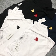 Play Cdg T-Shirt Logo Heart Embroidery Series Original Mirror Premium
