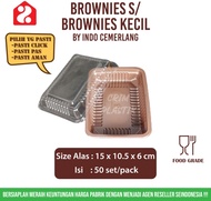 (Dus) Indo Cemerlang Brownies S Mika Plastik / Brownies Kecil / Tray Brownies Small / Mika Kue S