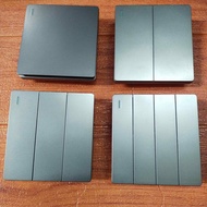Matte Grey TWO Way One Gang 2way ON/OFF Switches 1gang 2Gang 3gang 4gang Switch socket lamp fan Plug