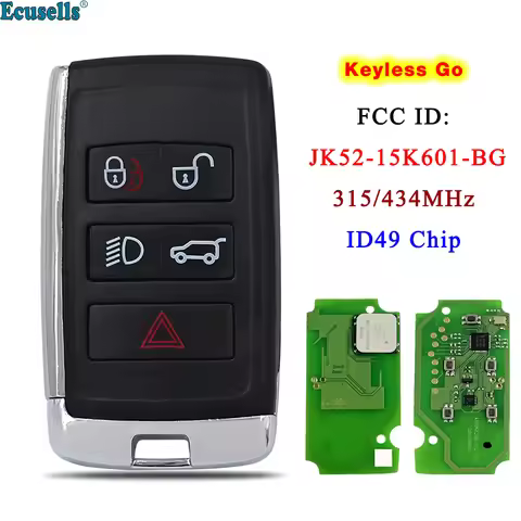 Ecusells Keyless Go Smart Remote Car Key 5 Buttons 315MHz 434MHz For Land Rover Range Rover Evoque 2
