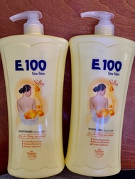 Sữa tắm trắng da E100 Silky 1200ml vàng