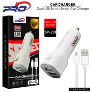 JG SAVER MOBIL PRO SP-201 + MICRO USB CABLE 2 USB 2.4A CAR CHARGER SP201