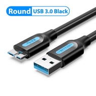 Vention สาย3.0ไมโคร USB 3A สายดาต้าที่ชาร์จความเร็วสูงโทรศัพท์มือถือสายเคเบิลสำหรับซัมซุง Note 3 S5 Toshiba Sony USB Micro B