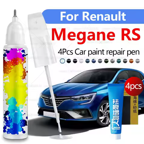 Car Paint Repair Pen For 2004-2025 Renault Megane RS Paint Scratch Repair Accessories 4PCS Black Whi