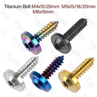 Tgou Titanium Bolt M4x15/20mm M5x15/17/20/25mm M6x15mm Self Tapping Button Torx Head Screw for Motorcycle Car