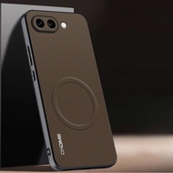 PU Leather Magnetic Case For Google Pixel 9A Textured Back Cover Silicone Protection Phone Case For 