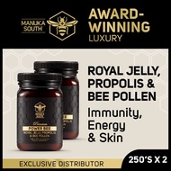[2Btl] Manuka South Power Bee with Royal Jelly Propolis Bee Pollen Rich in Vitamin Minerals for Immunity Energy Skin