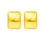 周大福 - 方格999足金耳環（約0.07両）