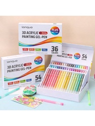 36 Colors/54 Colors High Color Value Acrylic Paint Drawing Handbook Pen Diy Highlighter Color Drawin