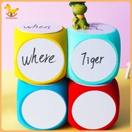 ARI Erasable Foam Dice Educational Dice Toy Giant Foam Game Cube Erasable Eva Dice for Kids Large Dr
