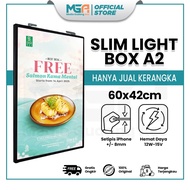 SLIM LIGHT BOX A2 LED FRAME ADVERTISING PORTABLE - LED MENU POSTER A2