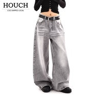 HOUCH COD Wash Jeans SMOKE Gray - ALL WIDE LEG JEANS