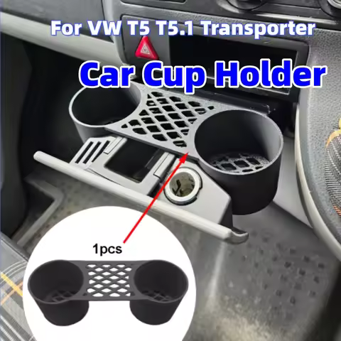 1PCS Car Cup Holder Driver'S Cab Double Cup Holder Car Interior Cup Storage Accessories For VW T5 T5