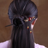 [Costume Hair Accessories] Ebony Hairpin Flowing Hairpin Female Antique Headdress Coiled Hair Hanfu Accessories Costume Hairpin Hairpin Hair Accessories