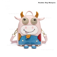 Beg Wanita Backpack Cute Cartoon Fashion Colorblock College