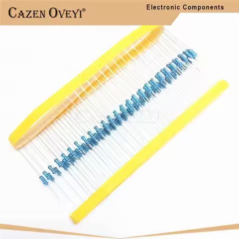 100pcs 1/4W Metal film resistor 1R ~ 1M 100R 220R 330R 1K 1.5K 2.2K 3.3K 4.7K 10K 22K 47K 100K 100 2