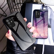 Casing OPPO Reno5 Z Hard Glass Phone Case Starry Sky Pattern Anti-scratch Back Cover OPPO Reno 5Z