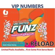 U MOBILE VIP Number Prepaid Starter Pack with **UNLIMITED FUNz**