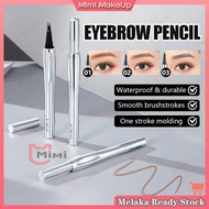 A.M.G Two-Prong Eyebrow Pencil Lower Eyelash Eyeliner Pen Waterproof Sweat-Proof Non-Fading Long-Las