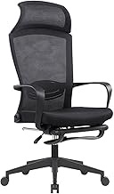 Ergonomic Office Chair, Computer Gaming Chairs Breathable Mesh Study Seat with Armrest and Headrest, Adjustable Height Tilt Swivel for Home Office */1652 (Color : Black, Size : Nylon)