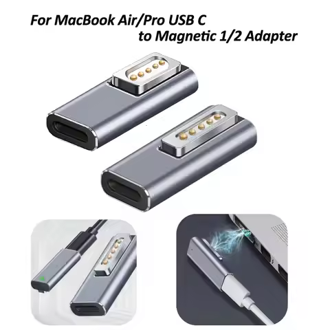 NEW Quality Magnetic USB C Adapter Type C to Magsafe 2 to magsafe 1 Connector PD Quick Charge Adapte