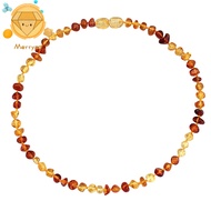 Retro Women Natural Amber Beaded Necklace Jewelry Handmade Mothers Day Gift