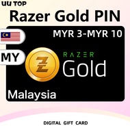 Razer Gold PIN MY Gift Card⚡ Malaysia RM 3/5/7/10 E-GiftCard MYR⚡UU TOP  24/7 Chatroom Delivery