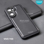 Vivo Y03 Y03T Case Leather Pro Black Case Vivo Y03 Y03T