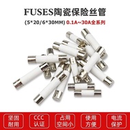 5x20 6x30 Ceramic Fuse Tube 250v F0.5 1 2 3 4 5 6 7 8 10 1