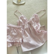 BEAR 2-STEP PINK PLAID BEDDING SET WITH SHORTS (no foam)