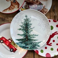 < Waterfrontowers > Christmas Theme Ceramic Cup Plate Set Combination Underglaze Color Craft Elk Chr