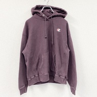 Champion Reverse Weave 刺繡Logo連帽衫/衛衣，當前款，深紫色，L碼，古著