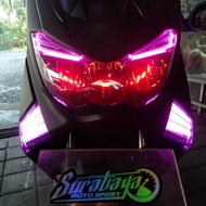 Paket Lampu Alis Fleksible Slim Nmax Lama Free Devil Eyes