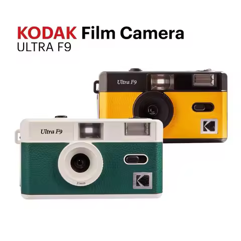 Kodak Ultra F9/F9S Film Camera 35mm Kodak Focus Free Reusable Built in Flash Multiple Colors with Pa