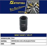Impact Socket 52mm JETJO TOOLS 500806 / 1" Impact Sockets DR 6 PT LAKONI PRO
