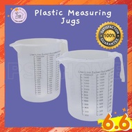 Clear Plastic Measuring Jugs Stackable Plastic Measuring Jug Jag Penyukat 1.0L , 1.5L , 2.0L