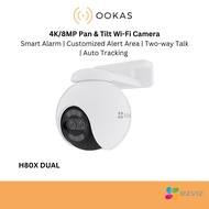 Ezviz H80X Dual 4K/8MP Outdoor/Indoor 360 Pan/Tilt ColorFULL Night Vision Wireless WiFi CCTV Camera
