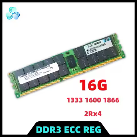 Server Memory 16GB DDR3 1333MHz 1600 1866 ECC REG 2Rx4 PC3-10600R 12800 1.5V Register RDIMM RAM for 
