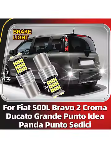 2x 1157 P21/5W BAY15D Led Brake Stop Lights Running Lamp For Fiat 500L Bravo 2 Croma Ducato Grande P