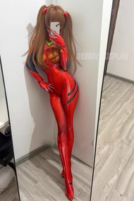 Hot New Century EVA Evangelion Asuka Cos Admire Lingbo Cosplay Tights Anime Battle Suit for Women