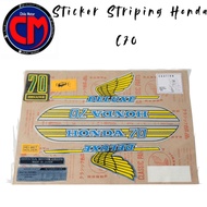 Honda C70 C70 Yellow Striping Sticker
