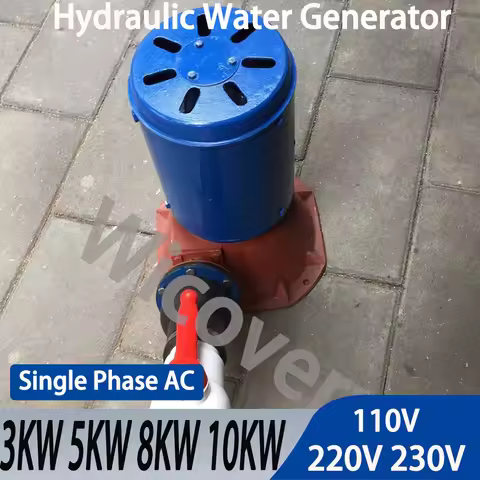 220V 230V 5KW 8KW 10KW Hydroelectric Turbine Flow Hydraulic Conversion Water Flow Generator Energy A