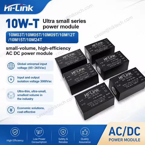 Hi-Link 10M03T 10M05T 10M09T HLK-10M12T HLK-10M15T HLK-10M24T Power Supply Module 110V 220V to 3.3V 
