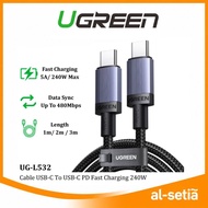 UGREEN UG-L532 USB-C TO USB-C PD FAST CHARGING CABLE | DATA SYNC FOR LAPTOP TABLET SMARTPHONE 1M 2M 