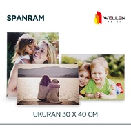 WELLEN PRINT - Canvas Photo Print Photo Canvas Hiress Wooden Stretcher Frame Size 30 x 40 cm Custom 