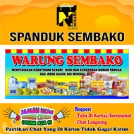 Spanduk Banner warung sembako termurah yang kekinian / Banner warung sembako terbaru  bisa cod