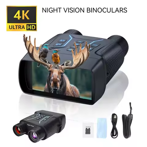 4K Night Vision Binoculars Infrared 8X Zoom Hunting Telescope Camping Equipment 350m-400m Night Visi